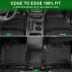 LUMWAY Floor Mats for 2016-2025 2026 Dodge Durango 6-Seater (Only for Bucket Seats), TPE All Weather Durable Floor Liners for Durango Accessories