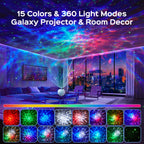 One Fire 360 Lights Galaxy Projector Star Projector Teen Girl Gifts Trendy Stuff Birthday Gifts Teen Boys Gift Ideas Women Gifts Lava Lamp 15 White Noise+ Bluetooth Room Decor Led Lights for Bedroom