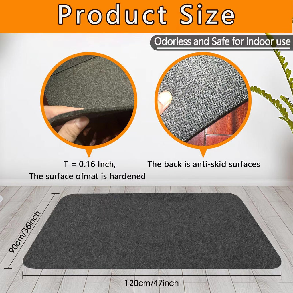 Ungraded Chair Mat for Hardwood Floor, 36x48 Office Desk Mat, Anti-Slip Under Desk Rug Protector, Easy Clean