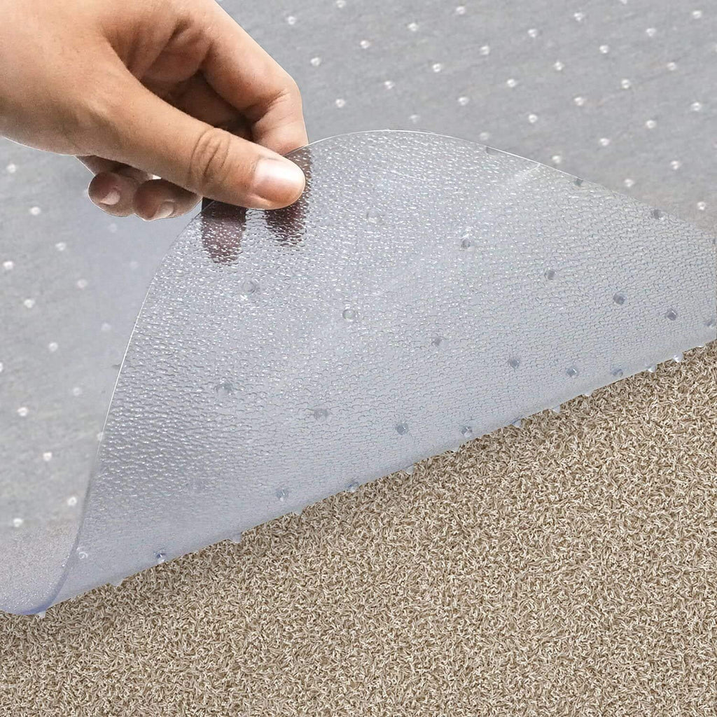 Azadx Office Chair Mat for Carpet Desk Chair Mat for Carpeted Floors Large Floor Mat for Office Chair on Low, Standard and No Pile Carpeted Floors Durable Carpet Protector Mat (51x 63'' Rectangle)