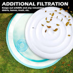 Tlswshsy 4.5 Ft Inflatable Hot Tub Cover- Energy Saving Lid for Round Hot Tub- Foldable Protective Rain Overflow Cover for Outdoor Inflatable Hot Tubs