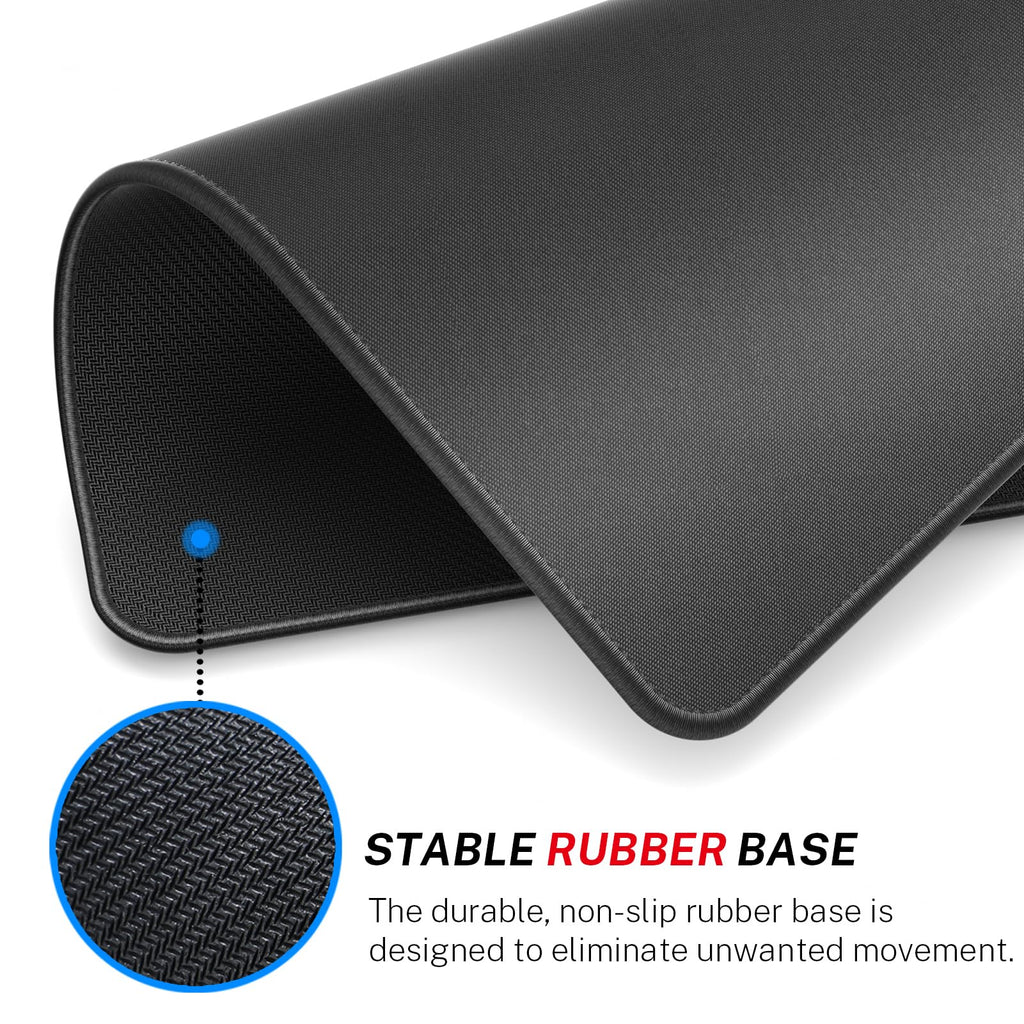 Essential Office & Gaming Mouse Pad, 30% Larger, 8.5” x 11” in, Black