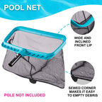Sepetrel Deluxe Swimming Pool Cleaning Kit Including 2 Brush Heads, 2 Pool Skimmer Nets(NO Pole)
