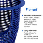91110040 Pump Basket Replacement for Pentair Whisperflo Intelliflo Pumps, Filter Basket Compatible with IntelliFlo VF VS+SVRS I1 Variable Speed Pump, WhisperFlo Pump Skimmer, Replace 070387, B-199