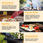 Griddle Accessories Kit, Terlulu 29 PCS Flat Top Grill Accessories for Blackstone and Camp Chef, Metal Spatula Set with Burger Press, Melting Dome, Scraper, Tongs, Carry Bag for Outdoor Grilling BBQ