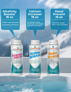 Poolacc Bromine Hot Tub Starter Kit: Includes Extra-Capacity Chemicals, 50 Test Strips, Dispenser & Accessories | All-in-One Spa Maintenance Set