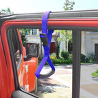 Automotive Adjustable Standing Aid Safety Handle Vehicle Support Grip Handle Disability Help Car Hand Hook- 2 pcs (Blue)