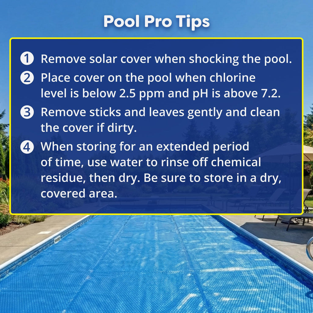 In The Swim 16' x 32' Premium Blue Rectangle Solar Pool Cover 12 Mil for Solar Heating Above Ground Pools and Inground Pools