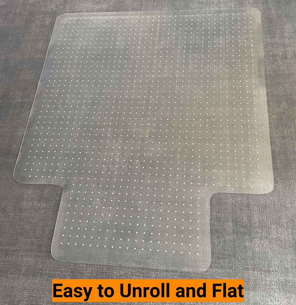 CAICFYIN 45"x 53"x0.1" Office Chair Mat for Carpet,Slip Resistant Heavy Duty Under Desk Protector Carpeted Floors,Easy Glide Rolling Floor Mat for Office Chair with Extended Lip
