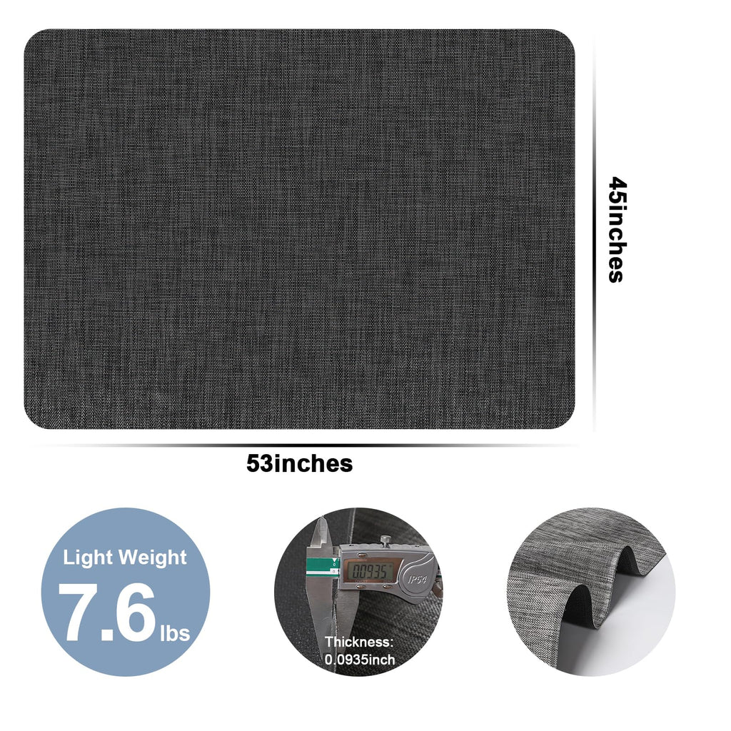 AiBOB Office Chair Mat for Hardwood Floor & Tile Floor, 53" x 45"Heavy Duty Computer&Desk Chair Mat for Rolling Chairs, Hard Floor Protector for Home Office