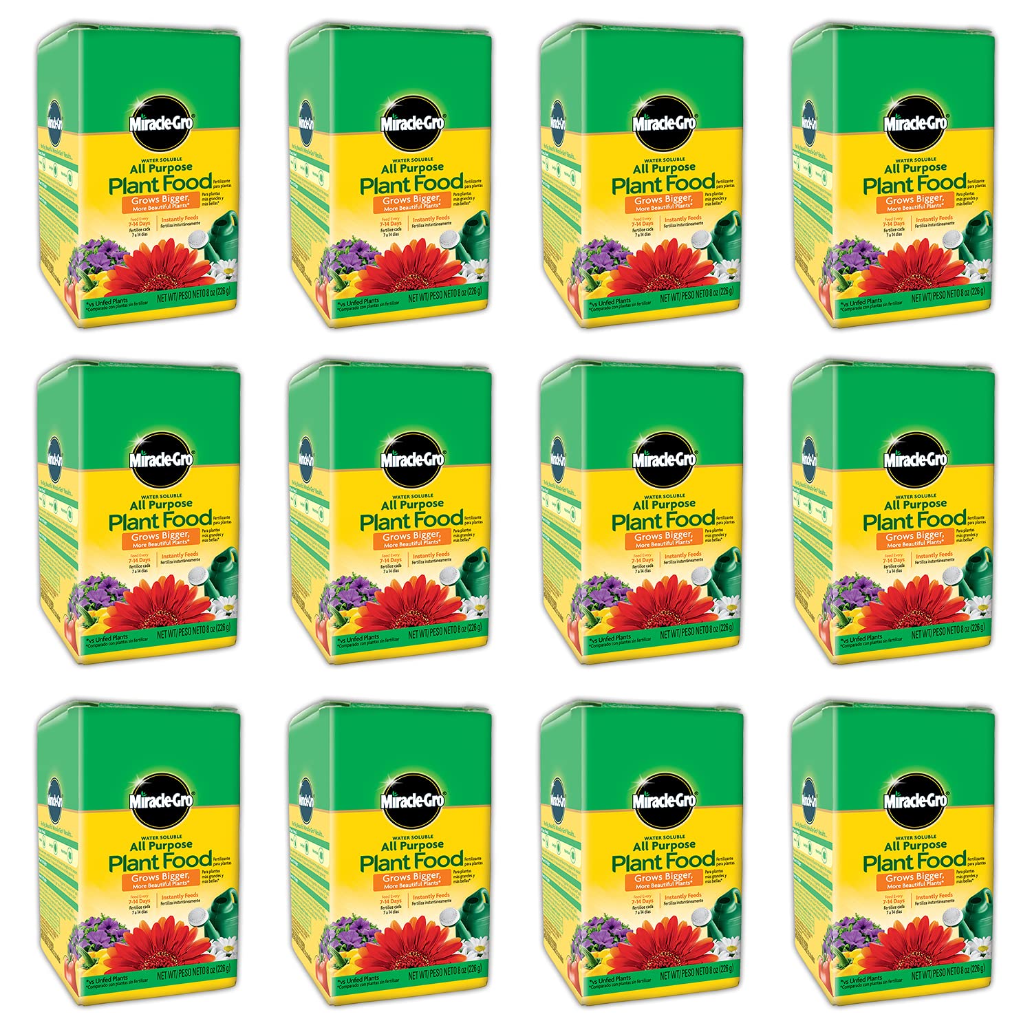 Miracle-Gro Water Soluble All Purpose Plant Food, Plant Fertilizer, 8 oz. (12-Pack)