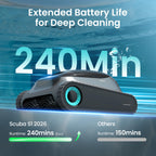 (2026 Upgrade) Aiper Scuba S1 Robotic Pool Cleaner, Wall & Waterline Cleaning, Dual Filtration, Extended 240-Min Battery Life, Smarter Navigation with High-Precision Sensors, App Support, OTA Upgrade