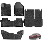 KARPAL Floor Mats for Honda Pilot 2016-2022 (8 Seats, No Elite Models), All Weather Protection TPE Floor Liners Accessories Car Mats, Front & 2nd Row & Backrest Mat & Cargo Liner