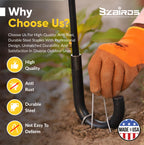 BzBirds USA Made 100 Pack Landscape Staples 6 inch 11 Gauge Garden Stakes Galvanized Landscape Fabric Pins | Metal Stakes for Ground Cover Holding Fence Christmas Decorations Irrigation Tubing