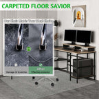 100pointONE Extra Large Office Chair Mat for Carpet, 35" x 55" Clear Desk Chair Mat for Low Pile Carpeted Floors- Easy Glide Plastic Floor Mat for Office Chair on Carpet