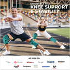 Modvel ELITE Knee Brace for Women & Men - 2 Pack Knee Braces for Running Knee Pain, Compression Sleeve Knee Support, Workout Sports Brace for Meniscus Tear ACL & Arthritis Pain Relief