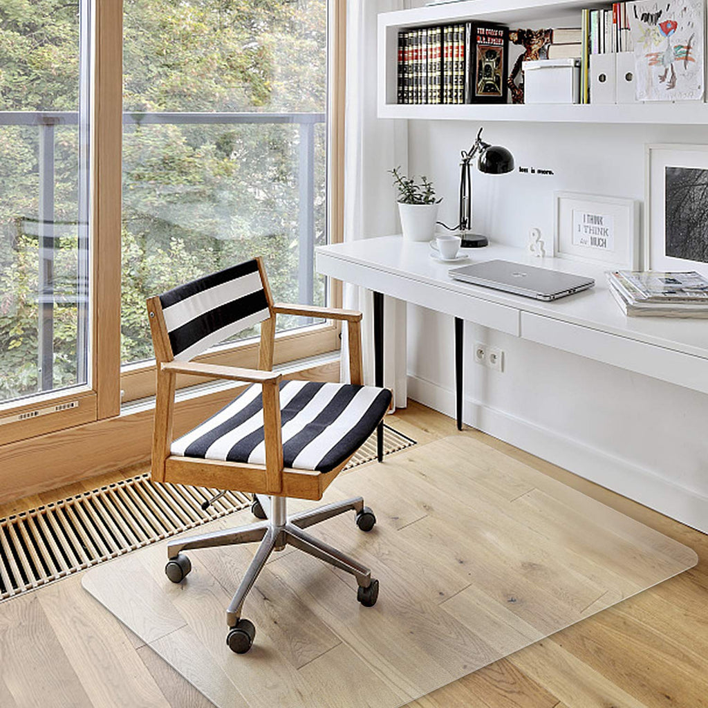 Azadx Office Chair Mat for Hard Floors 40" X 47", Clear PVC Chair Mat for Hardwood Floor, Durable Plastic Floor Protector Mat for Home and Office use (40" X 47" Rectangle)