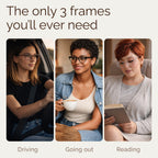 Chic & Comfy Blue Light Glasses for Women - 3-Pack Round Frames, Screen-Ready Style with UV Protection Coating