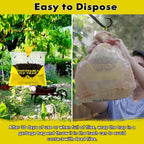 Fly Traps Outdoor Hanging, 4 Natural Pre-Baited Fly Hunter Stable Horse Ranch Fly Trap, Mosquito Fly Bags Outdoor Disposable Catchers Killer Repellent for Barn Farm Patio & Camping