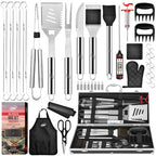 Kaluns BBQ Accessories, Complete Grill Set Dad Gifts for Fathers Day, 40 Pcs Premium Heavy Duty Stainless Steel Barbecue Grill Accessories for Outdoor Grill Gifts for Men