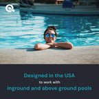 Eagle Ray Digital Pool Water Test Kit by AquaDoc with Digital Water Tester and 30 Pool Test Strips for Chlorine, Bromine, Total Hardness, Cyanuric Acid, Alkalinity, and pH