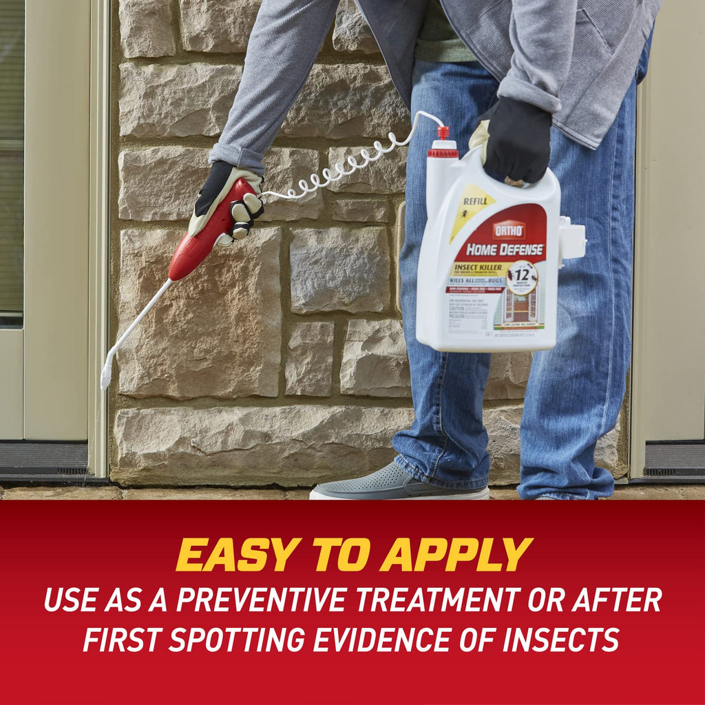 Ortho Home Defense Insect Killer for Indoor and Perimeter Refill2 - Ready-To-Use Bug Spray Refill, Kills Ants, Roaches, and Spiders, 1.33 gal.