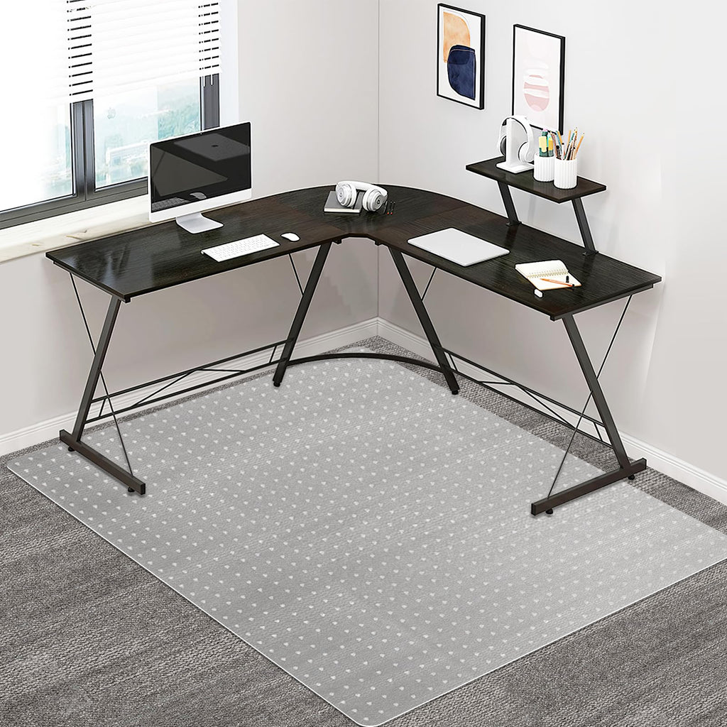 Azadx Office Chair Mat for Carpet Desk Chair Mat for Carpeted Floors Large Floor Mat for Office Chair on Low, Standard and No Pile Carpeted Floors Durable Carpet Protector Mat (51x 63'' Rectangle)