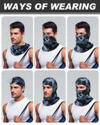 9 Pcs Balaclava Sun Protection Ski Mask Full Face Cover UV Protection Silk Mask Balaclava for Women Men Outdoor Sport(M) Camouflage