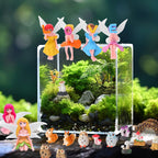 GGSTDDUP 33 Pcs Fairy Garden Accessories Miniatures Garden Kit with Resin Fairies, Mushroom House & Bridge Miniature Accessories for Terrarium, Dollhouse & Outdoor Decor