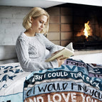Anniversary Romantic Gift for Wife, Ultra-Soft Micro Fleece Sherpa Throw Blanket, Christmas Day Gifts for Her, Wife Birthday Gifts from Husband, for Bedding Sofa and Travel