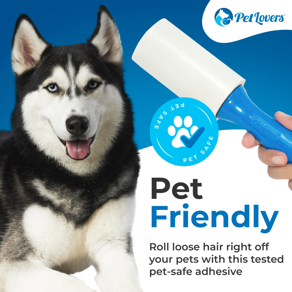 PetLovers Extra Sticky Lint Roller Mega Value Set 720 Sheets for Pet Hair Removal, Dog and Cat Lint Remover 8 Pack