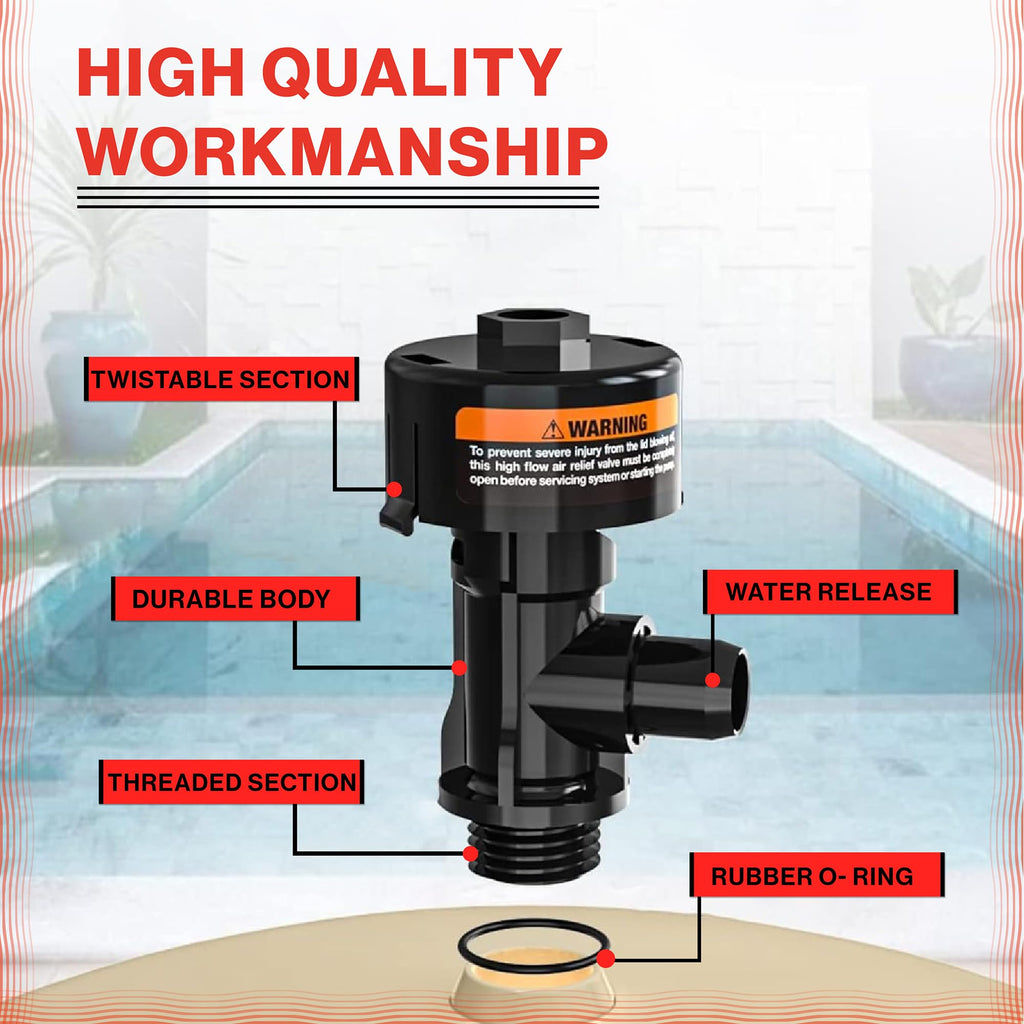 Swimables High Flow Air Relief Valve 98209803 Replacement for Most Pentair Filters - 98209800