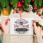 Christmas Stencils for Painting 12" Large Farmhouse Christmas Stencils for Crafts Reusable Santa Hot Coca Candy Cane Holiday Drawing Templates for Wood Fabrics Porch Hanger Winter Decor(XMS Rustic 9p)