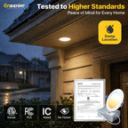 Ensenior 12 Pack 4 Inch LED Recessed Ceiling Light, Dimmable, 2700K-5000K 5CCT, 750LM 9W 120V, High Brightness Canless Wafer Downlight - ETL&FCC&IC