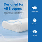 AM AEROMAX Firm Contour Memory Foam Pillow, Cervical Pillow for Neck Pain Relief, Neck Orthopedic Sleeping Pillows for Side, Back and Stomach Sleepers.