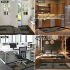 Office Chair Mat for Hardwood Floor&Tile Floor,36"X 48" Heavy Duty Desk Chair Mat for Hard Floors,Under Desk Rug for Rolling Computer Chair,Anti Slip,Low Pile Carpet Floor-Geo Black