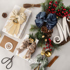 Ribbli Camel Velvet Wired Ribbon 2.5 Inch Velvet with Satin Christmas Ribbon for Gift Wrapping Christmas Tree Decoration Crafts Wreaths Supplies-Continuous 10 Yards