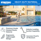 SWIMLINE HYDROTOOLS Manual Pool Vacuum Head Attachment For Inground & Above Ground Pools |Weighted Swimming Pool Vac Head Half Moon W/ Bristles| Swivel Hose 1-1/4 or 1-1/2’’| Clean Debris Corners