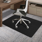 QQpony Office Chair Mat, 60" x 46" Large Chair Mat for Carpeted Floors, Heavy Duty Floor Protector Rolling Computer Desk Mat with Grips, Vinyl Floor Mat for Home Office (Black)