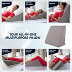 Adjustable Bed Wedge Pillow for Sleeping - Wedge Pillow for Sleep Apnea, Gerd, Acid Reflux Relief, Post Surgery - Foam Wedge Pillow for Back Pain Relief, Sleep Apnea Pillow Wedge or for Seniors