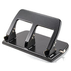Officemate 3-Hole Punch, Medium Duty, 30-Sheet Capacity, Ergonomic Handles, Adjustable Paper Guide, Durable Metal Base, Black