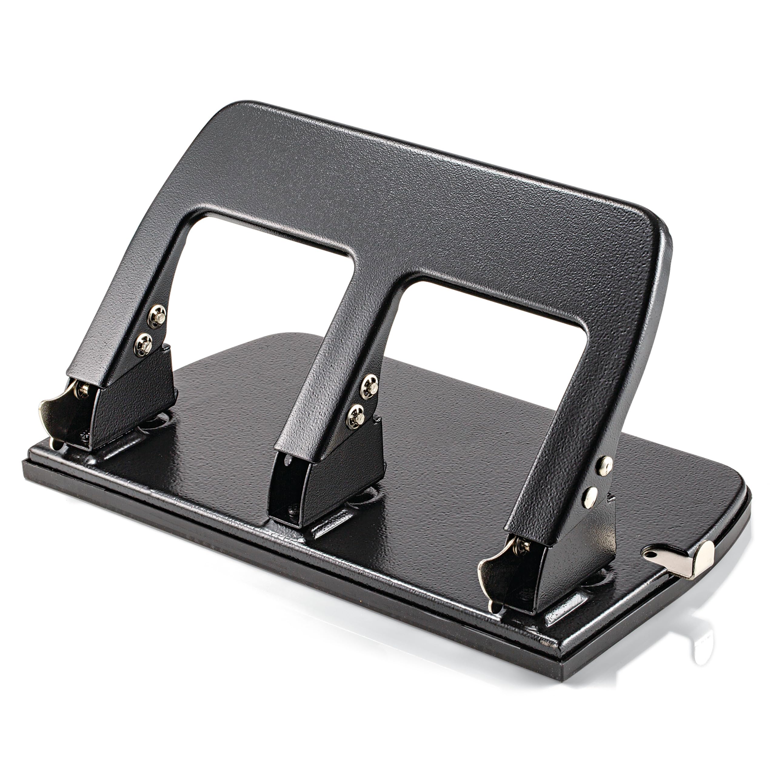 Officemate 3-Hole Punch, Medium Duty, 30-Sheet Capacity, Ergonomic Handles, Adjustable Paper Guide, Durable Metal Base, Black