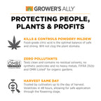 Grower's Ally Fungicide for Plants | Plant Fungicide Treatment Control for Powdery Mildew, Fungus and More - Trusted by Cultivators for Indoor & Outdoor Use, 8oz Concentrate Makes 5 Gallons