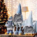 Faux Fur Fabric Christmas Fluffy Fuzzy Craft Shaggy Synthetic Plush Patch Sewing Fur Cuts for DIY Halloween Winter Costume Gnome Beard Miniature Dolls Costume Rugs Mats (Gray,4 x 100 Inch)