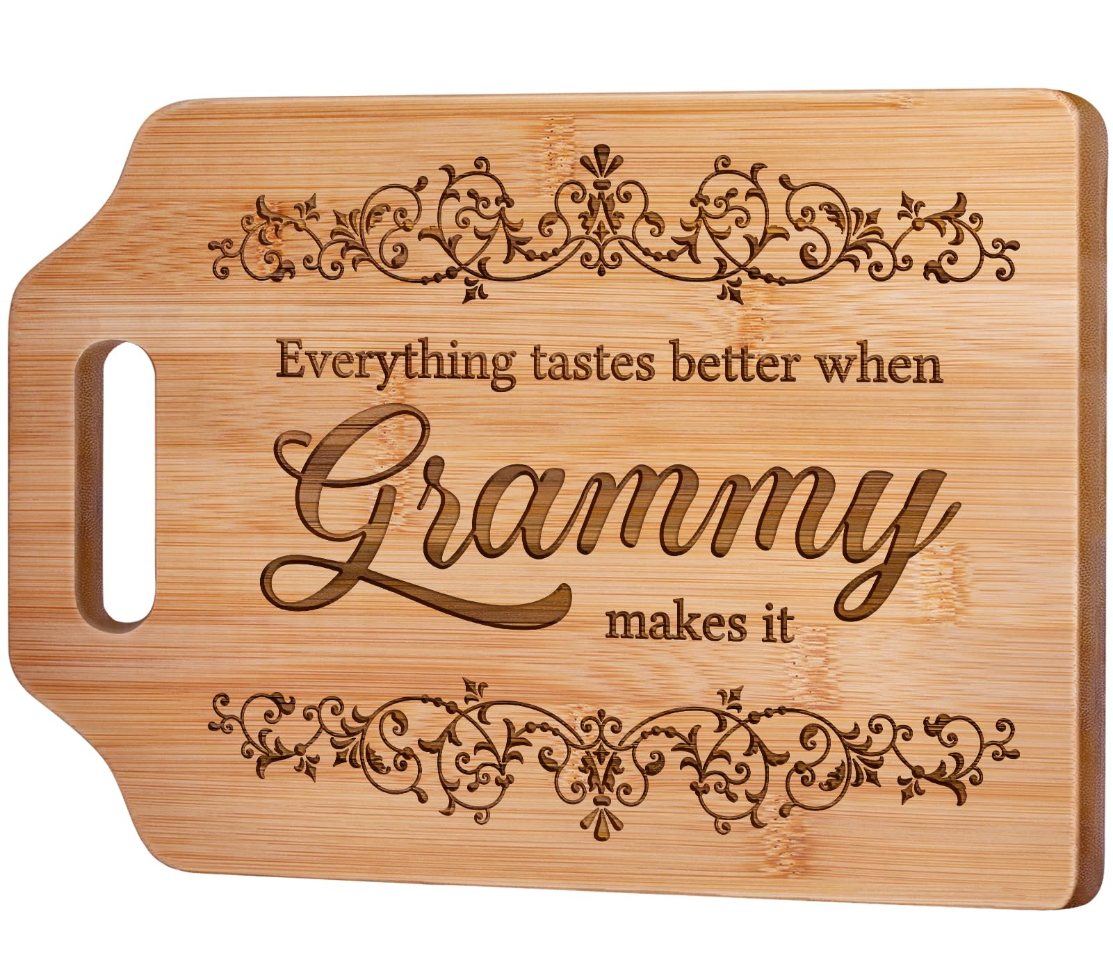 AceThrills Grammy Gift ideas - Engraved Bamboo Cutting Board 12.3"L x 8.7"W x 0.4"Th - Grammy Mothers Day Gifts for Grammy, Grammy Christmas Gifts Orament