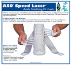 Med Spec ASO Ankle Stabilizer Orthosis Speed Lacer, Black, Large