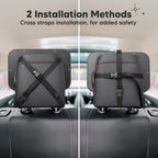 KeaBabies Baby Car Seat Mirror - Wide Shatterproof Backseat Infant Car Mirror for Baby Rear Facing, Crystal Clear View, Travel Accessories, Easy Install & Adjust for Removable Headrest (Matte Black)