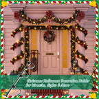 Garland Hanger for Front Door Frame, Adjustable Fits 18"-80" Doors（Large），Heavy-Duty Christmas Halloween Decoration Holder for Wreaths, Lights & More | No Screws, Drilling, Glue-Damage-Free