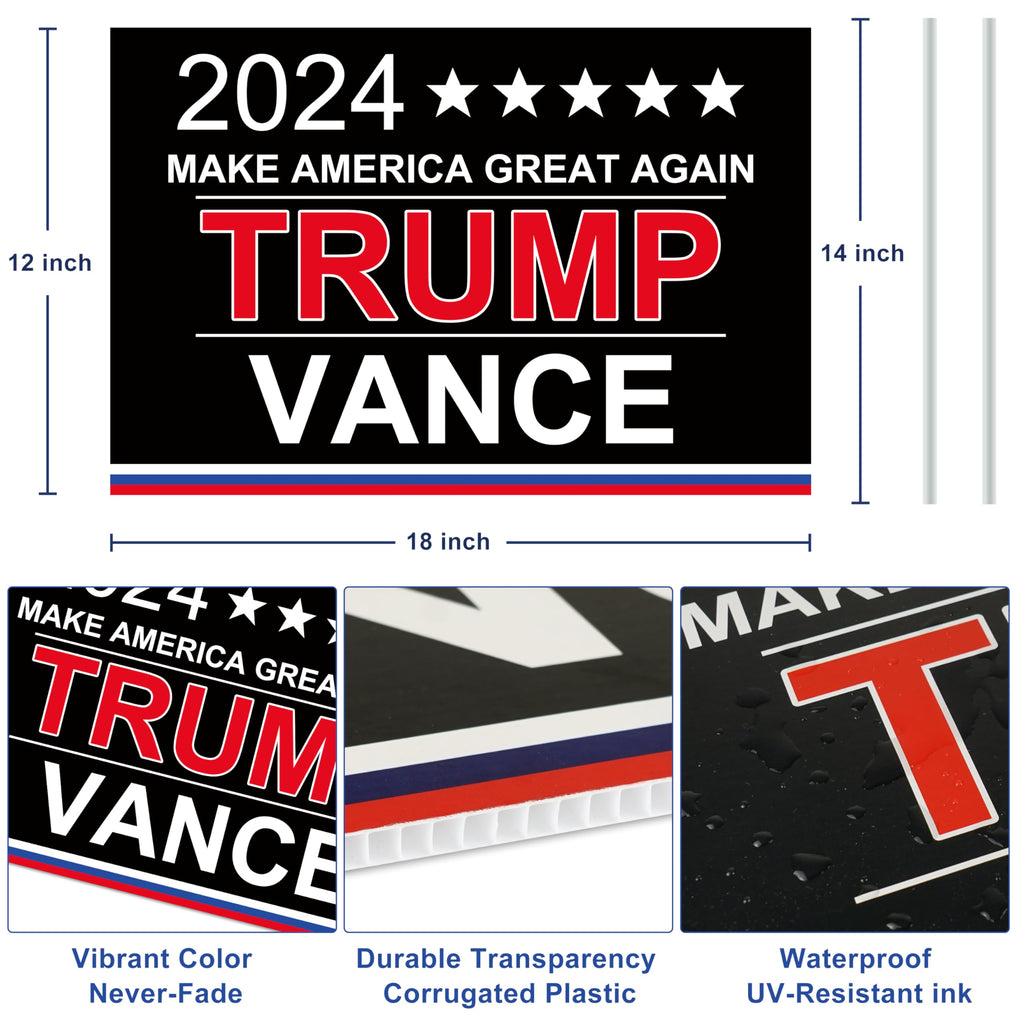 NiUB5 Trump Vance Yard Sign 2024 - Trump Yard Signs, Make America Great Again Signs