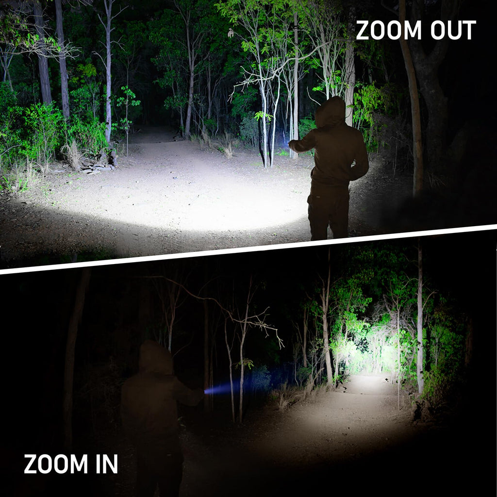 Blukar Flashlight Rechargeable, 2000L High Lumens Tactical Flashlight, Super Bright Small LED Flash Light- Zoomable, Adjustable Brightness, Long Lasting for Camping, Outdoors and Home Emergency